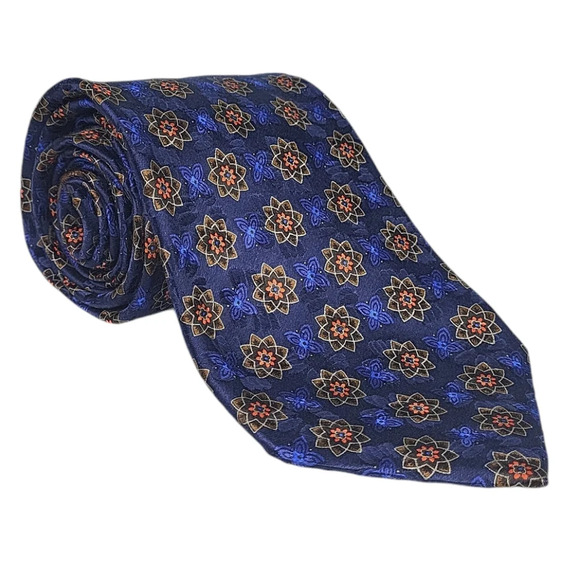 ERMENEGILDO ZEGNA 100% Silk Blue Neck Tie Handmade Made in Italy